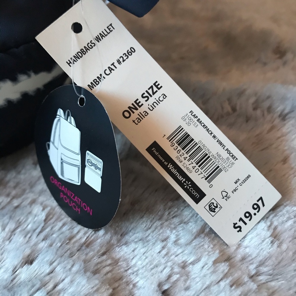 Flap Backpack w/ Vinyl Front Pocket - Picture 10 of 10